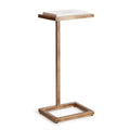 Winston Accent Table – Antique Gold & Marble, White or Black