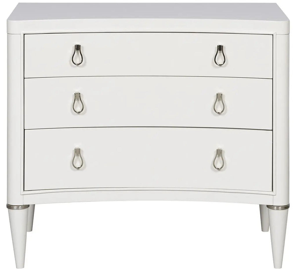 Lillet Three Drawer Nightstand – French-Inspired, Sparrow Finish