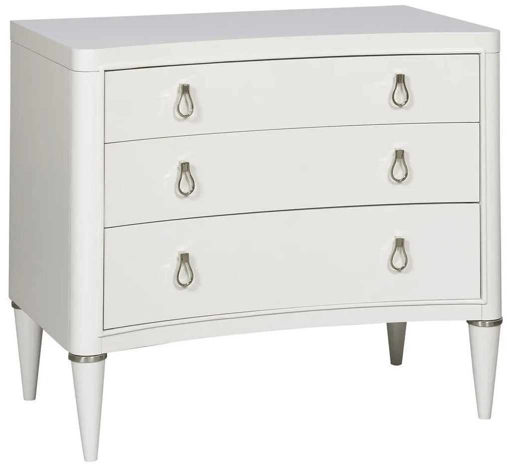 Lillet Three Drawer Nightstand – French-Inspired, Sparrow Finish