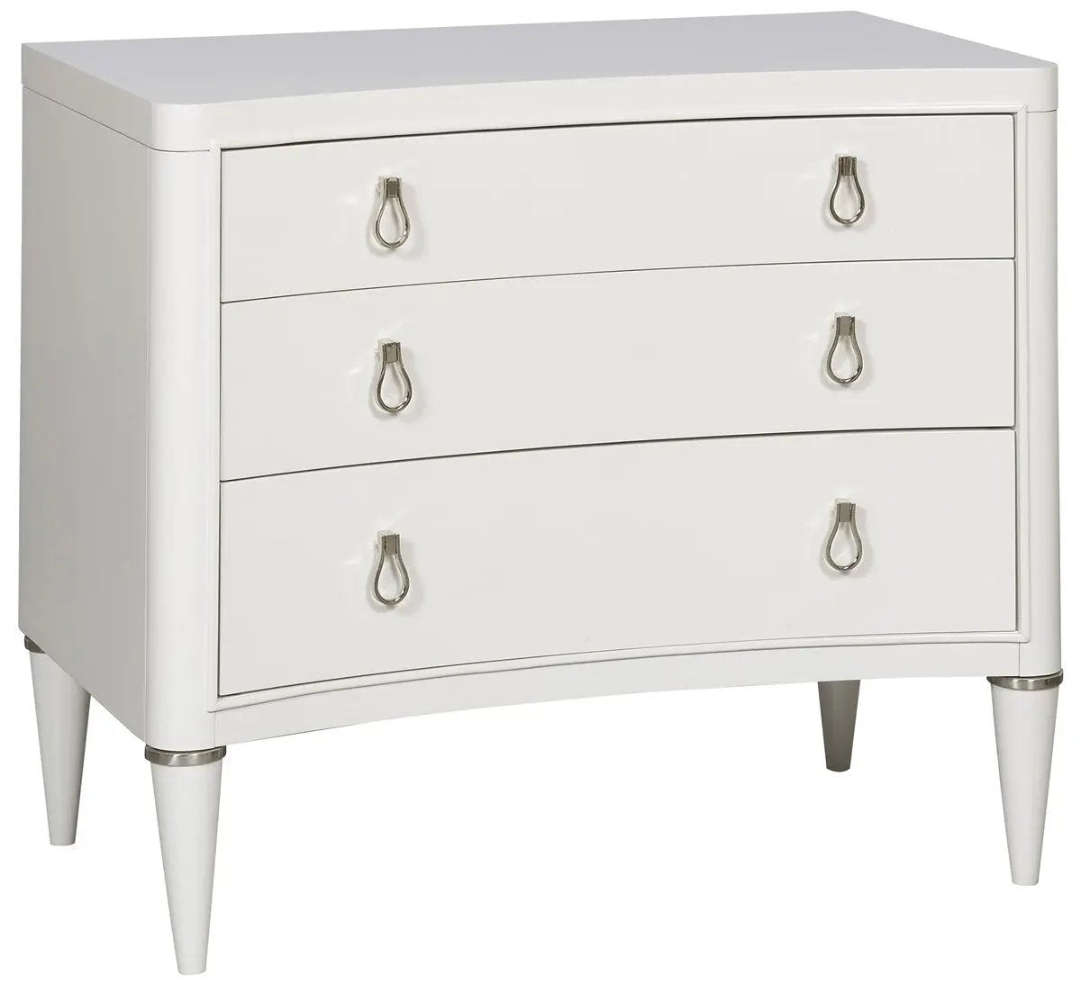 Lillet Three Drawer Nightstand – French-Inspired, Sparrow Finish