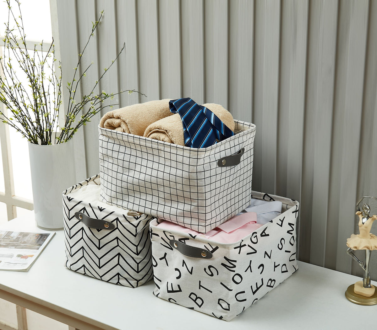 Large Water-Resistant Storage Bins | Collapsible Storage Basket | Toy Storage Organizer
