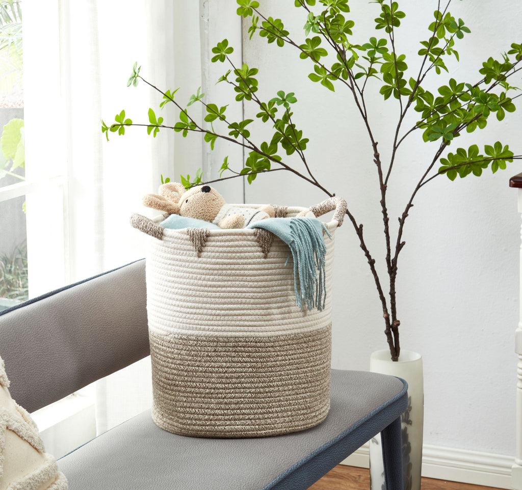 Decorative Cotton Rope Storage Basket | Home Décor Woven Basket