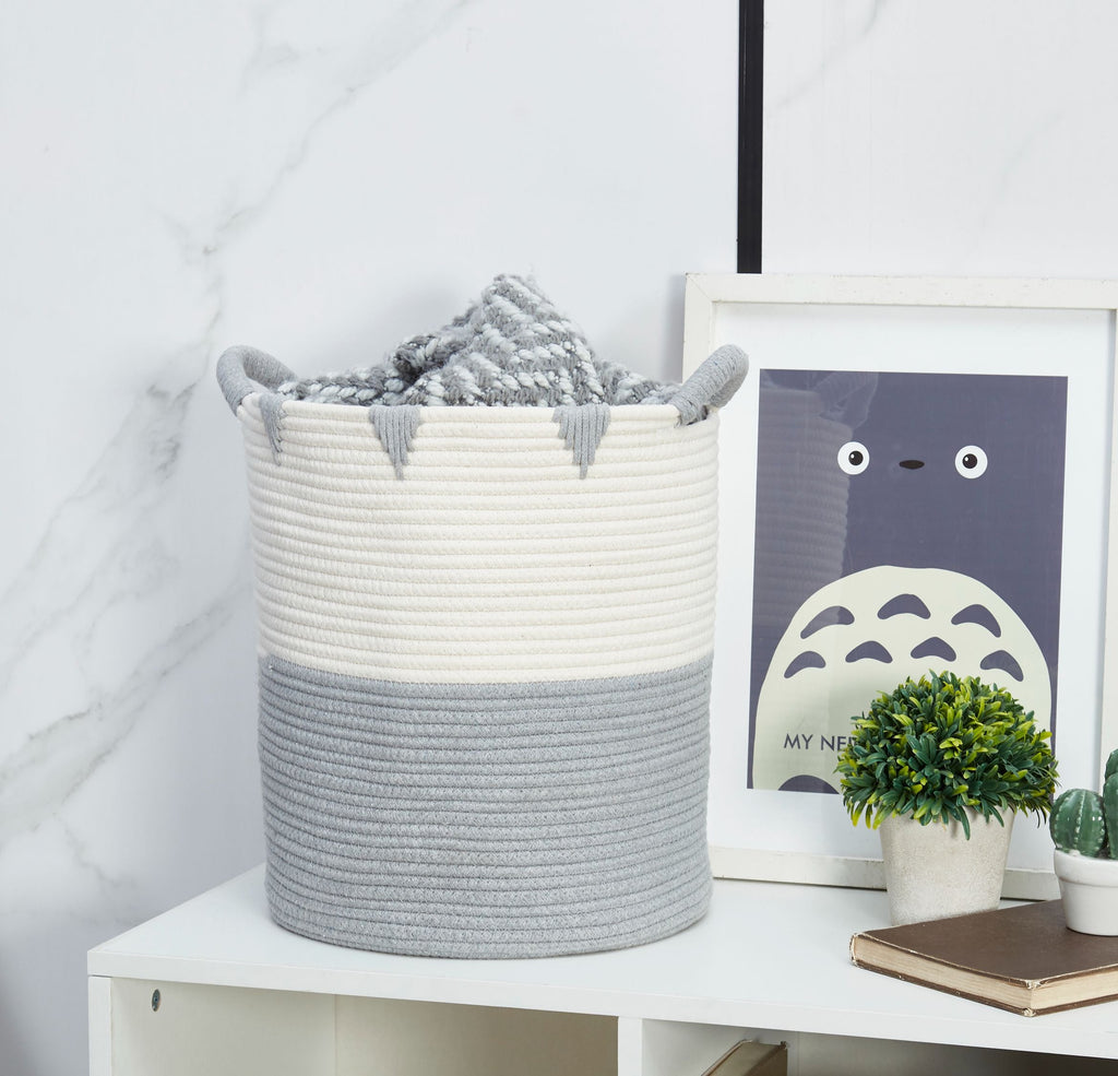 Decorative Cotton Rope Storage Basket | Home Décor Woven Basket