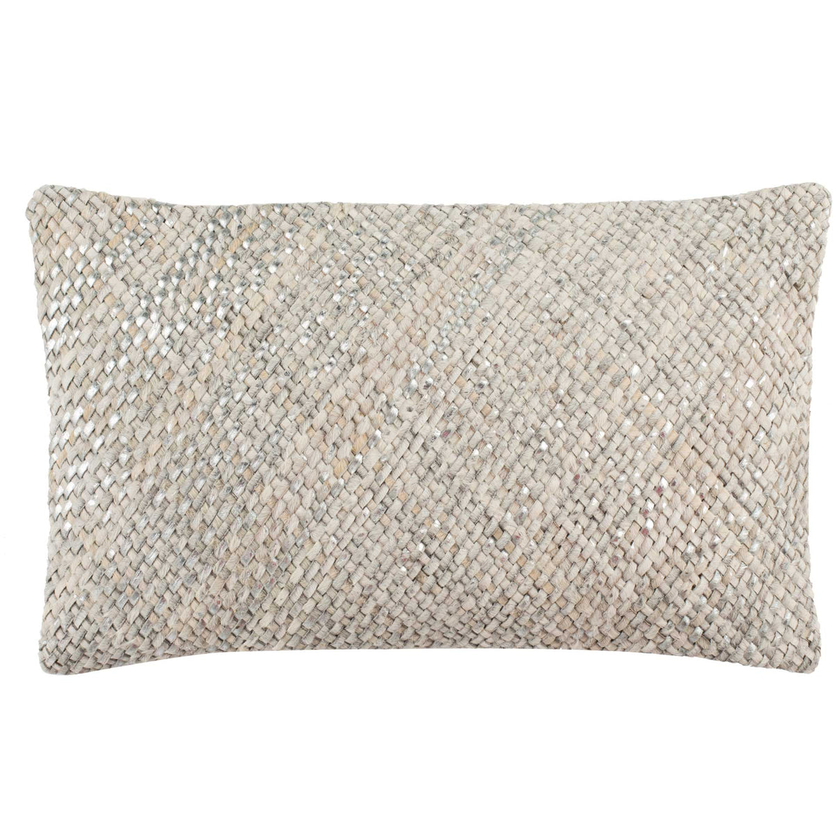 Sherry Cowhide Pillow White