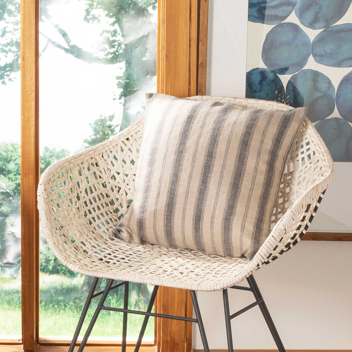 Varick Pillow Blue/Natural