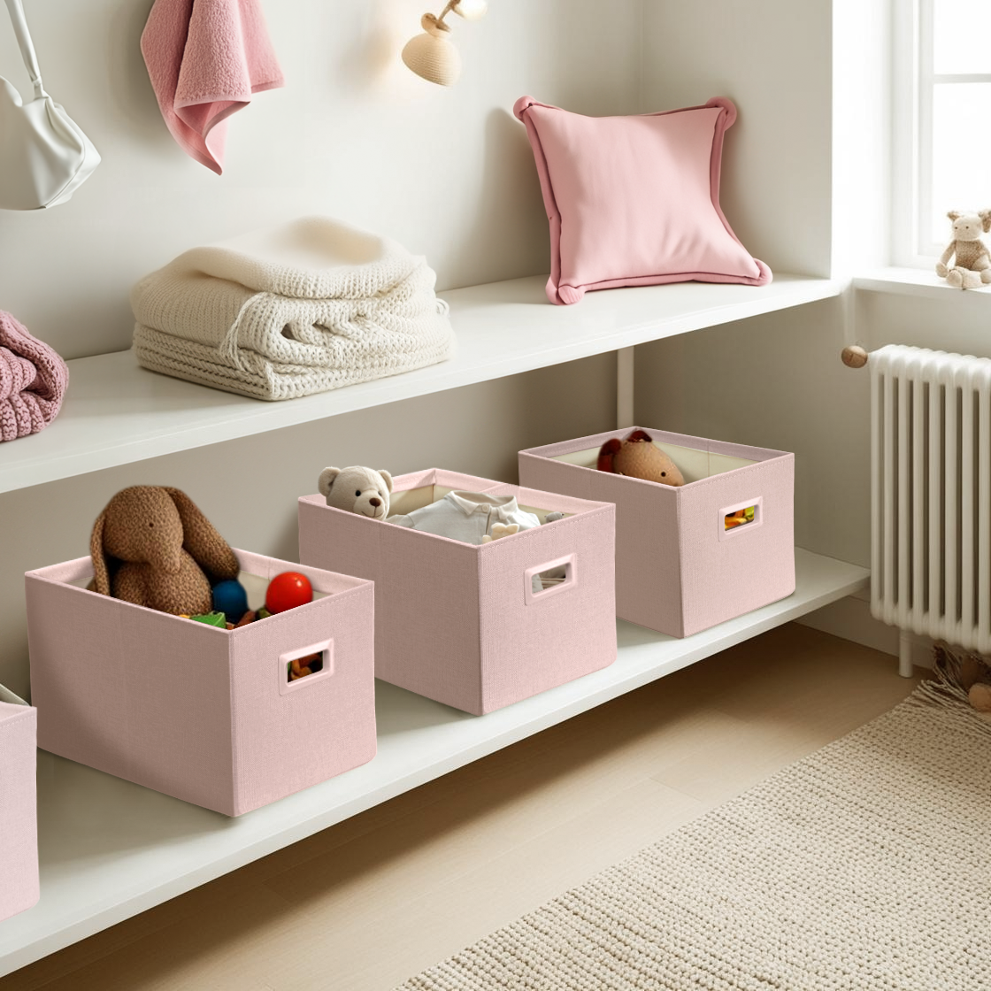 Premium Storage Baskets for Shelves | Durable Closet Organizers for Clothes, Books & Toys