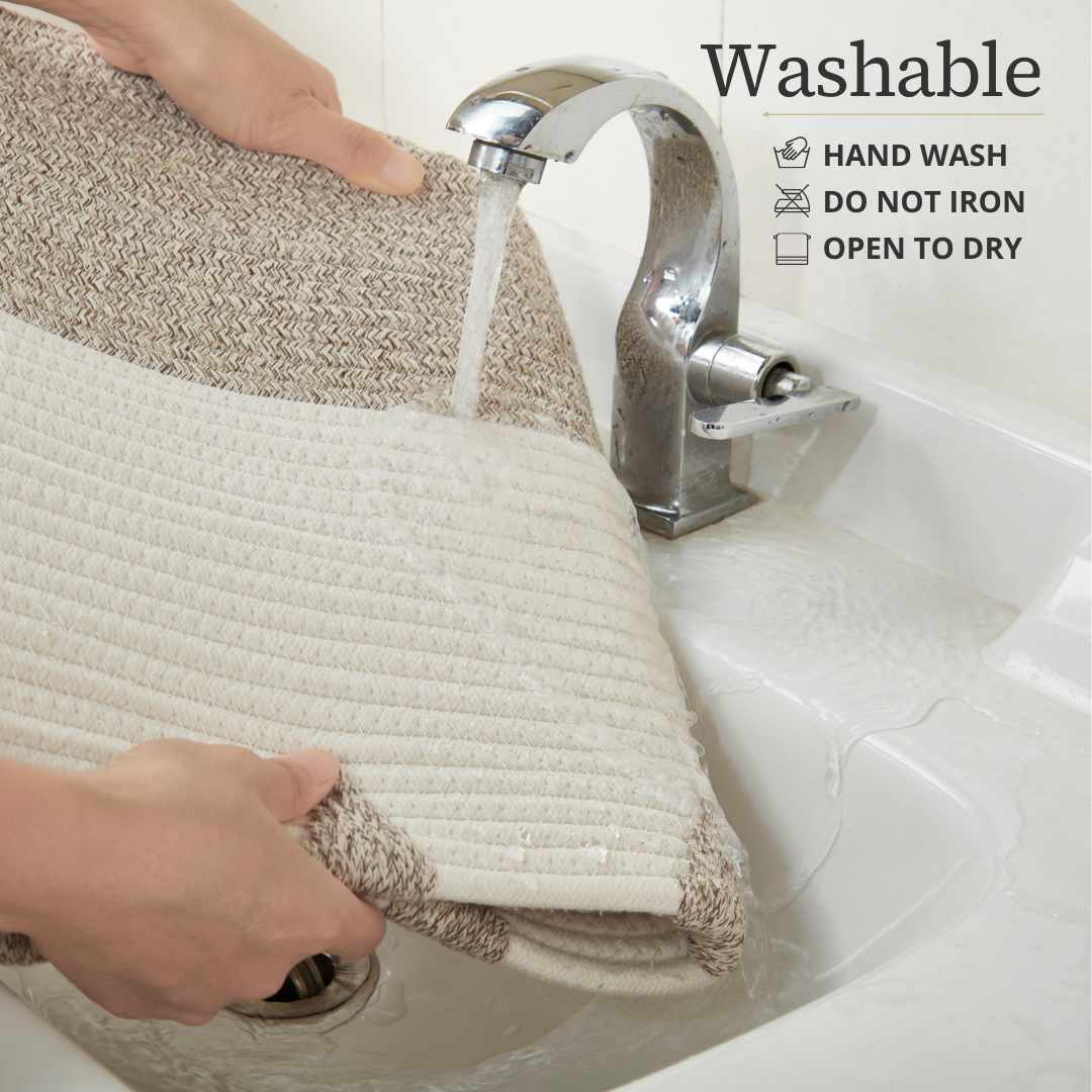 Decorative Cotton Rope Storage Basket | Home Décor Woven Basket
