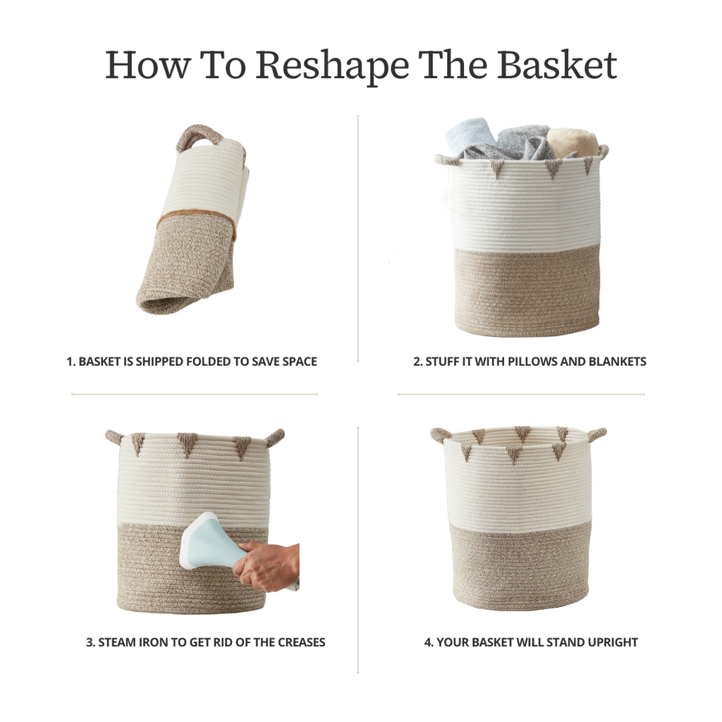 Decorative Cotton Rope Storage Basket | Home Décor Woven Basket