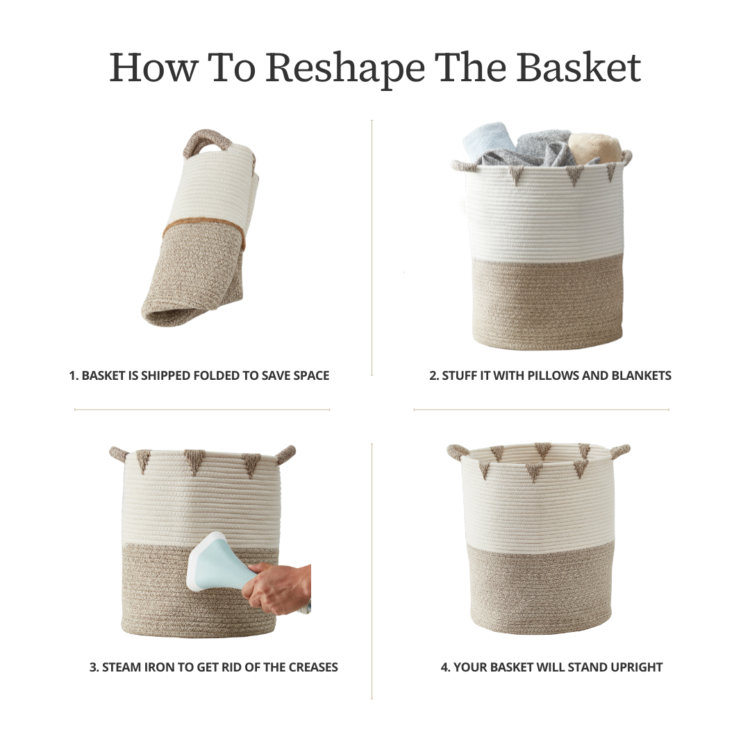 Decorative Cotton Rope Storage Basket | Home Décor Woven Basket