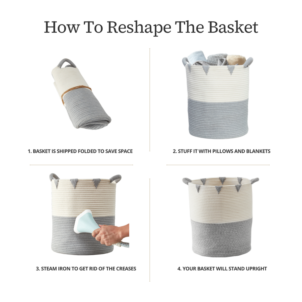 Decorative Cotton Rope Storage Basket | Home Décor Woven Basket