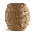 Seagrass Hourglass Pouf – Natural Woven