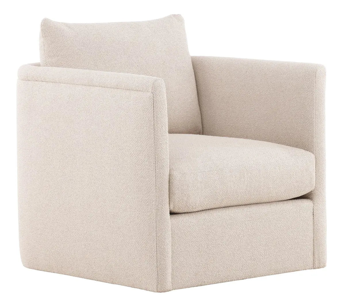 Liam Swivel Chair – Compact Accent in Kendra Sand Fabric