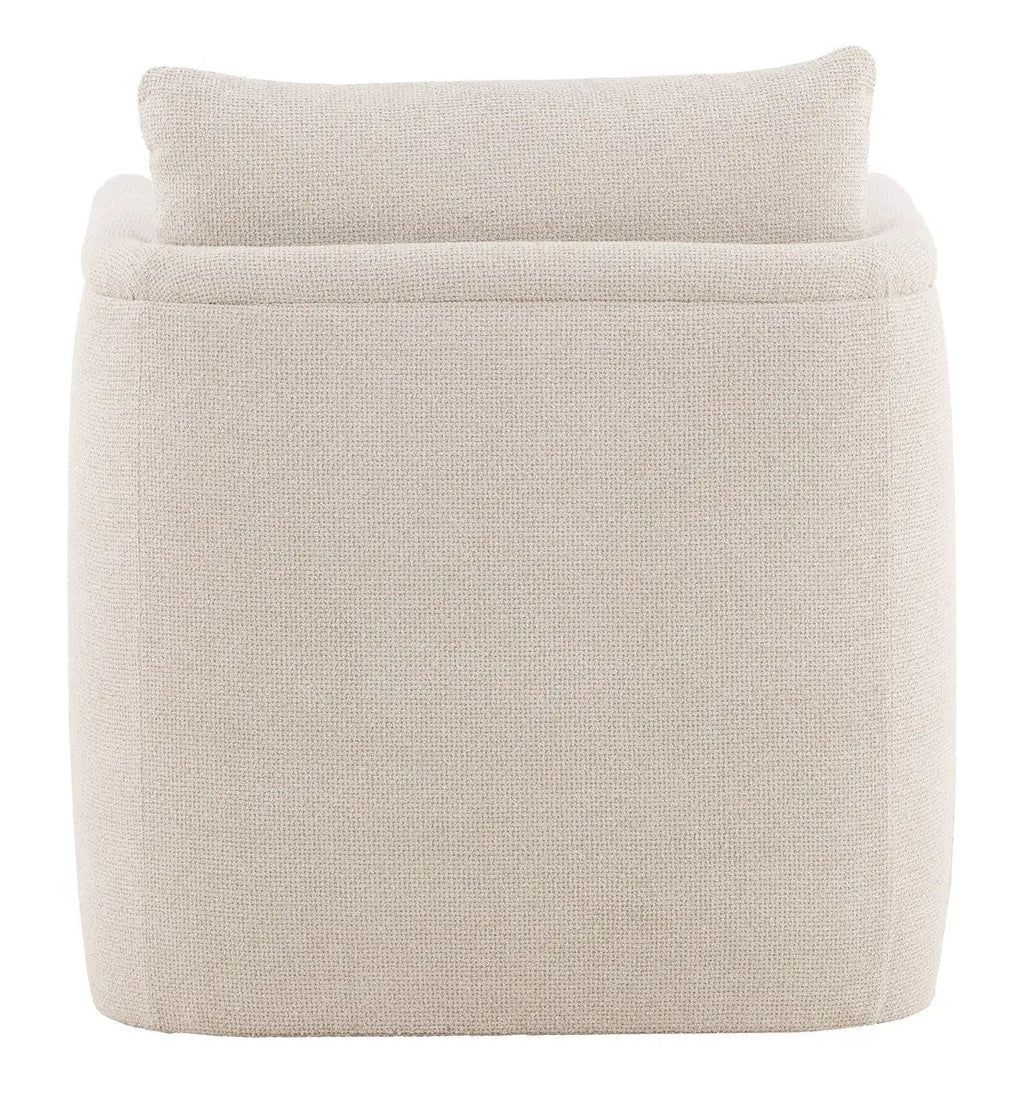 Liam Swivel Chair – Compact Accent in Kendra Sand Fabric