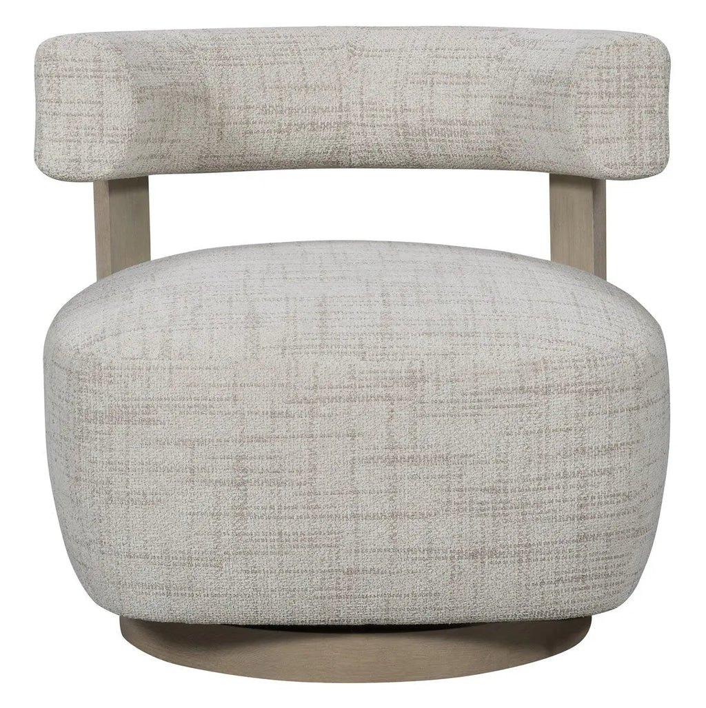 Daydream Swivel Chair – Reynolds Linen with Oak Supports