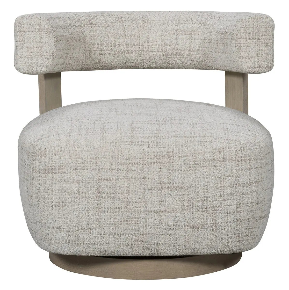 Daydream Swivel Chair – Reynolds Linen with Oak Supports