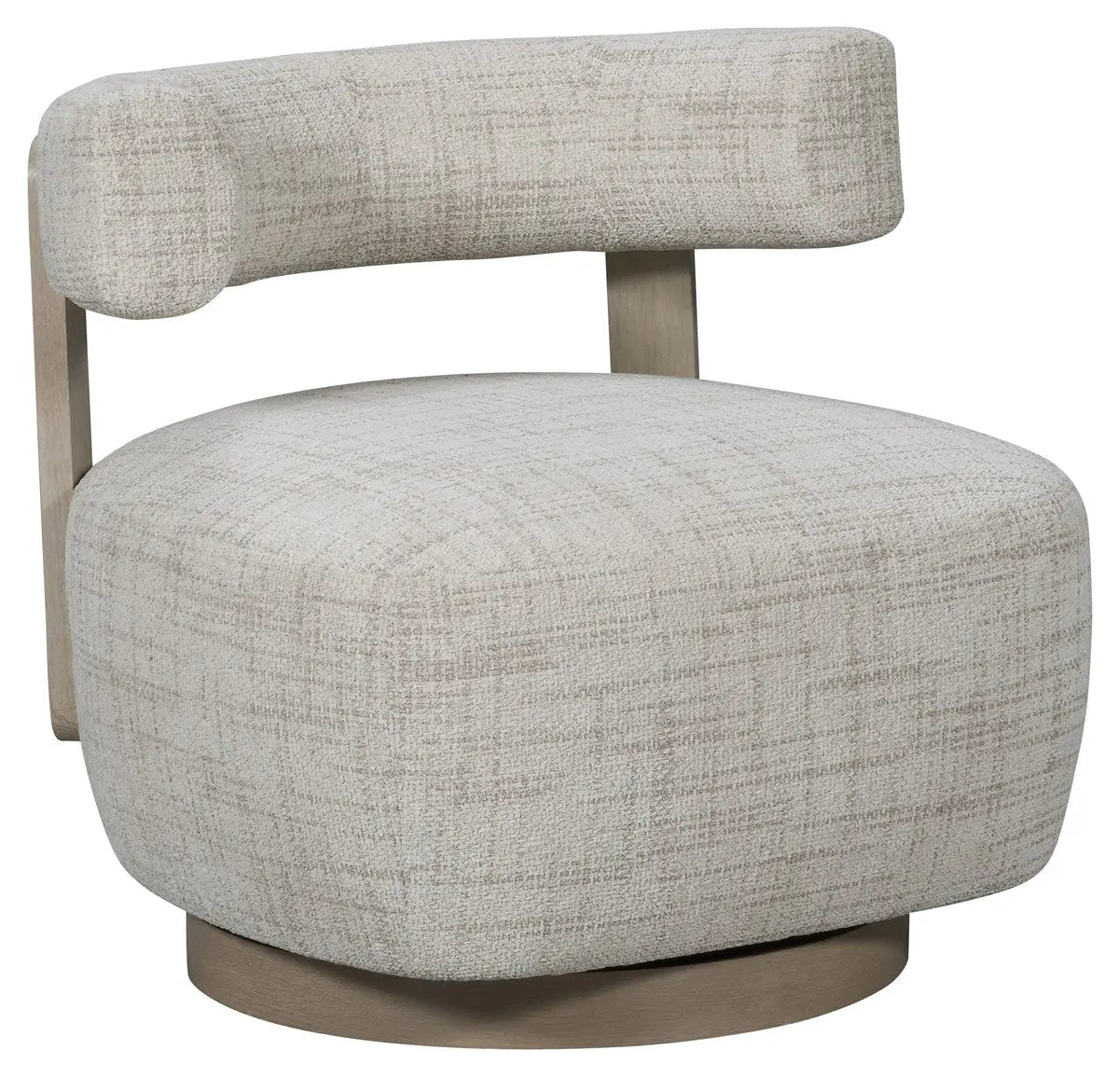 Daydream Swivel Chair – Reynolds Linen with Oak Supports