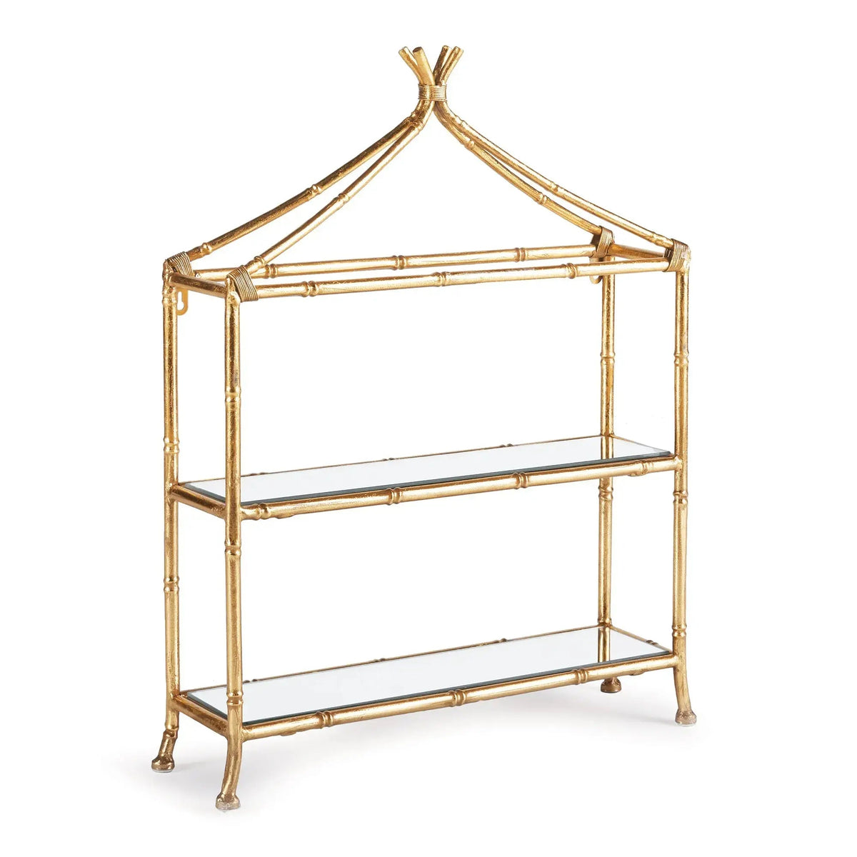 Daphne 2-Tier Curio Shelf – Antique Gold or Silver