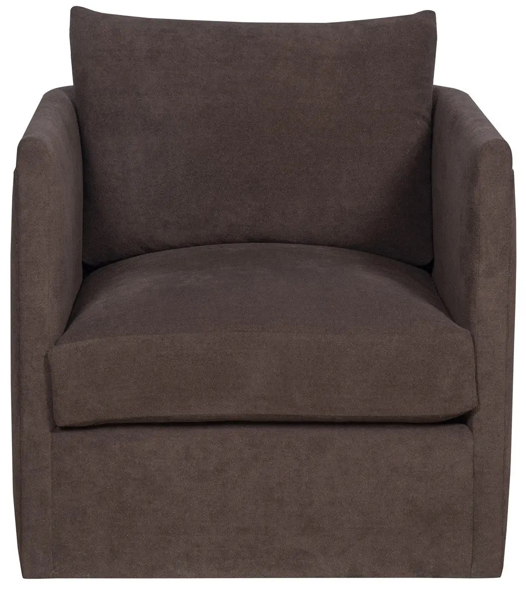 Liam Swivel Chair – Compact Accent in Kofi Mink Fabric
