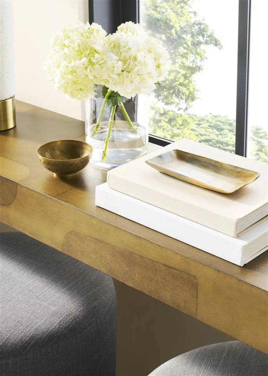 Calder Console – 86" Layered Brass Console