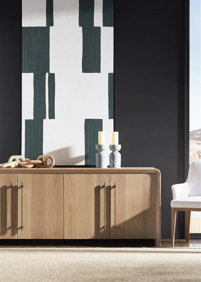 Form Buffet – Wirebrushed Oak, Four Doors in Wheat Finish