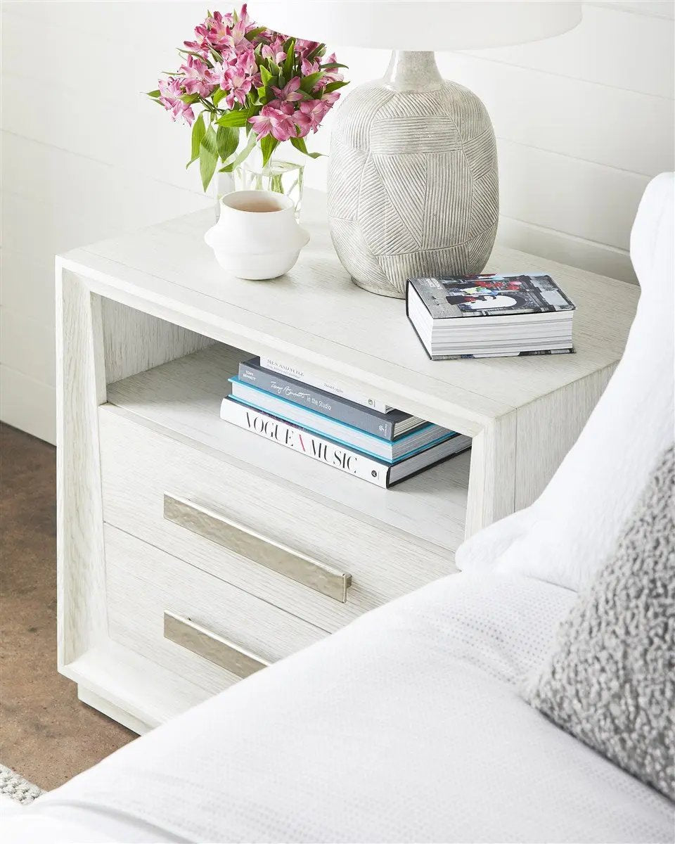 Ridge Medium Nightstand – Two Drawers, Cascade Oak Finish