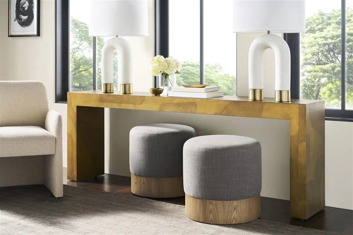 Calder Console – 86" Layered Brass Console
