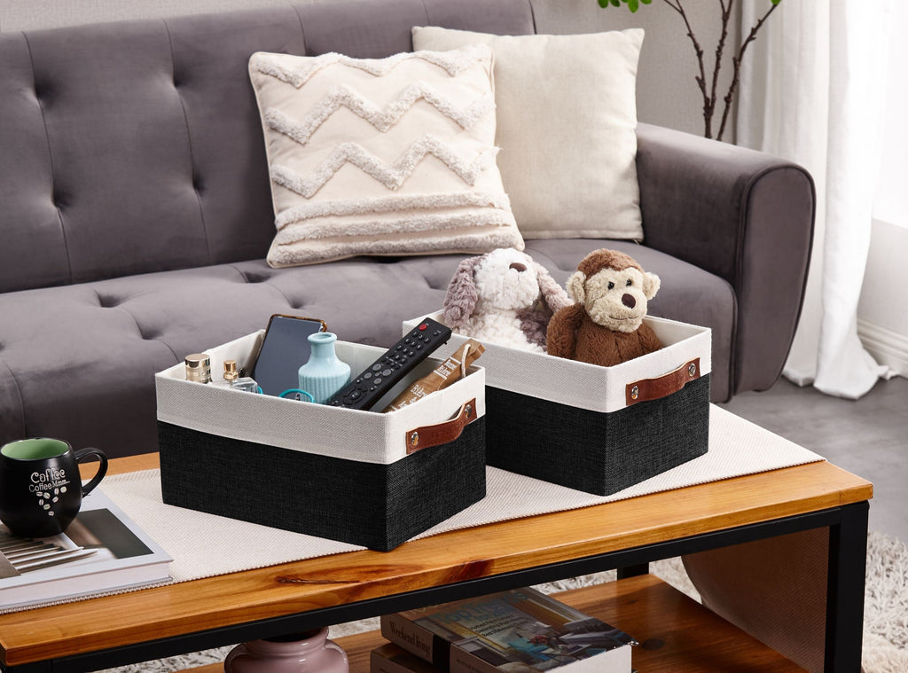 Small Storage Bins Collapsible Sturdy Storage Basket | Storage Organizer Baskets