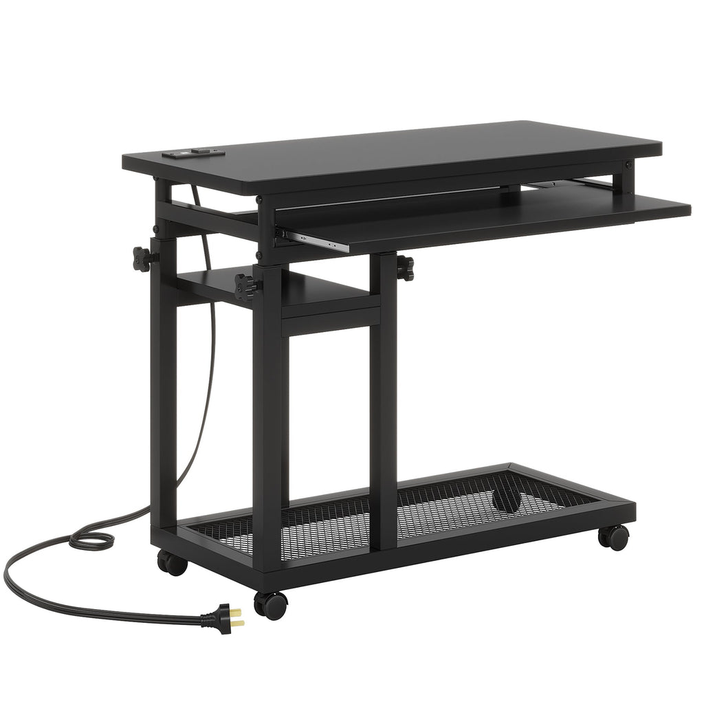 Mobile C Table Portable Desk with Power Outlet