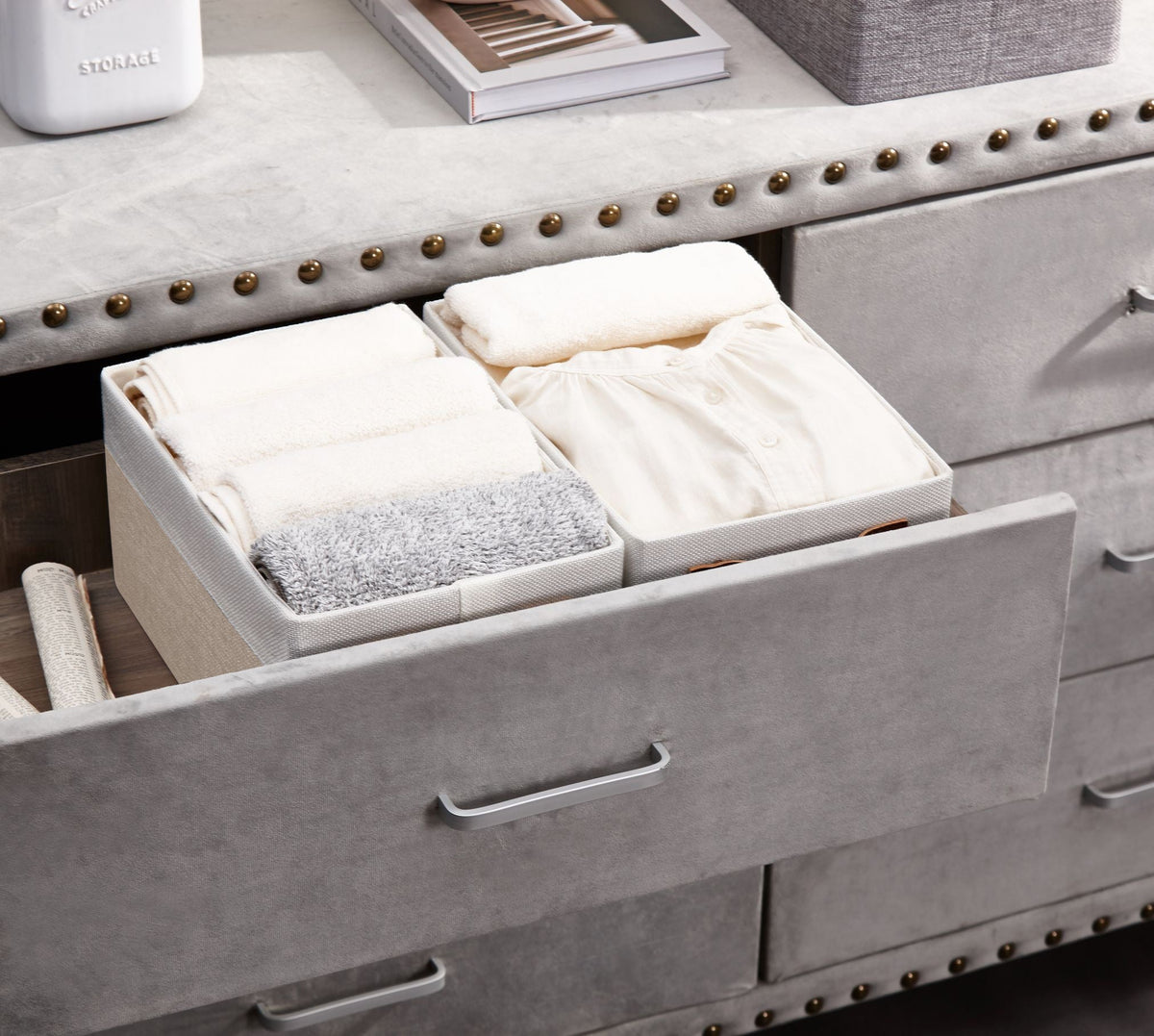Small Storage Bins Collapsible Sturdy Storage Basket | Storage Organizer Baskets
