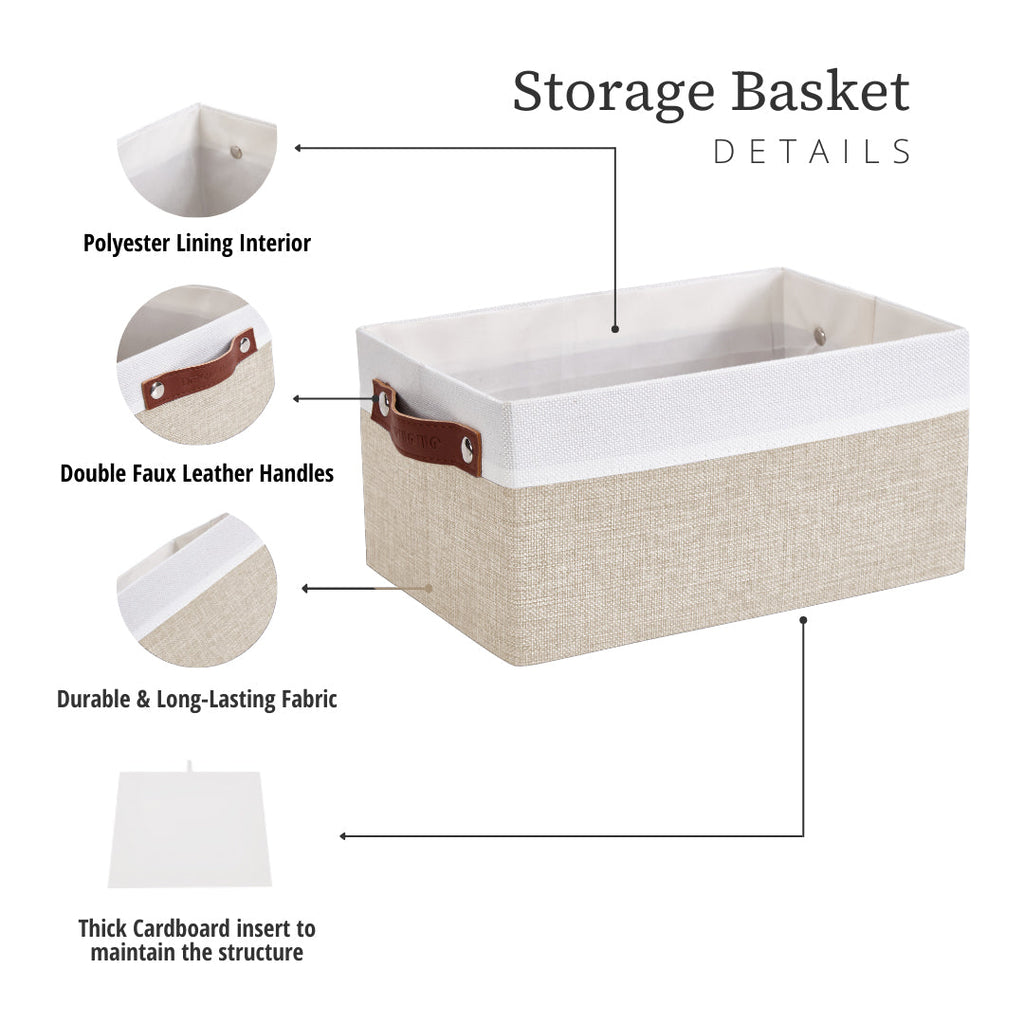 Small Storage Bins Collapsible Sturdy Storage Basket | Storage Organizer Baskets