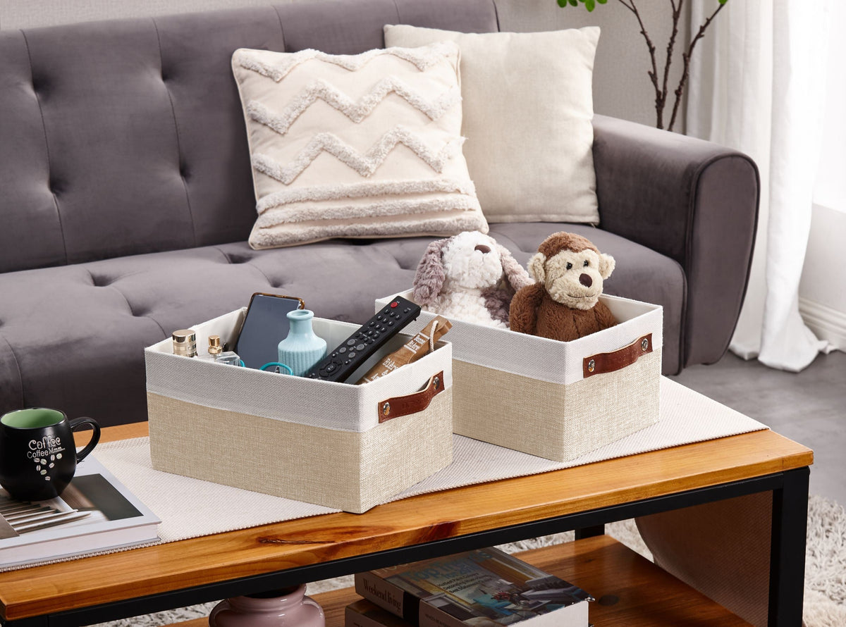 Small Storage Bins Collapsible Sturdy Storage Basket | Storage Organizer Baskets