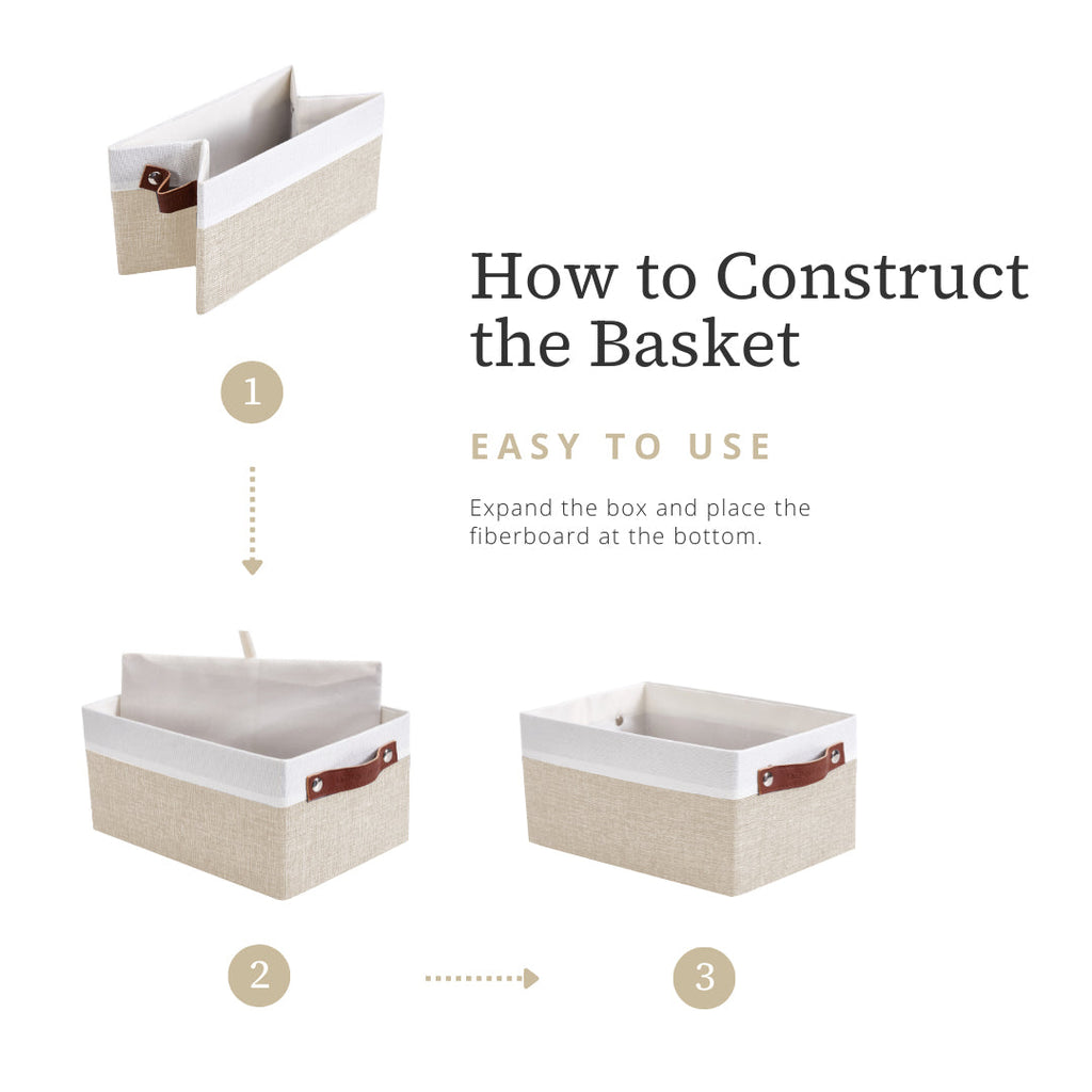 Small Storage Bins Collapsible Sturdy Storage Basket | Storage Organizer Baskets