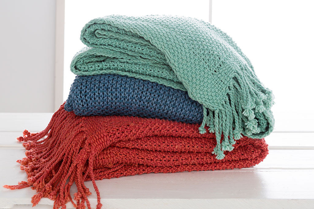 Tiberius Solid Teal Throw