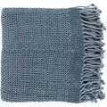 Tiberius Solid Blue Throw
