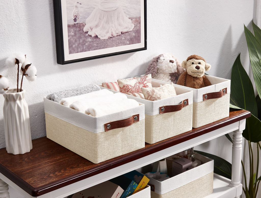 Small Storage Bins Collapsible Sturdy Storage Basket | Storage Organizer Baskets