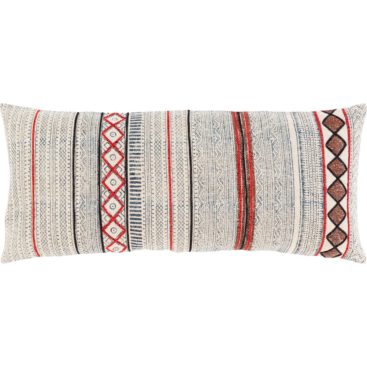 Zoyel Lumbar Pillow Beige/Dark Brown/Black
